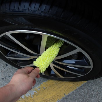 Car Tire Rim Brush Sponge Washing Cleaner Plastic Long Handle Wheel Brush Vehicle Washing Tool Soft Bristles Clean Wheel Tire