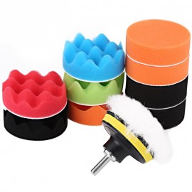 12Pcs 3 Inch Car Polishing Pads Sponge Buffing Polishing Pad Kit for Car Polisher with Drill Adapter Buffing Car Accessories