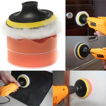 4 Inch High Gross Car Polisher Buffer Polishing Buffing Pad Kit + M10 Drill Adapter Car Care Kits Car beauty Tool