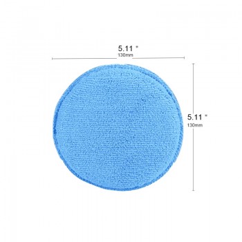 5pcs Universal Blue Round Soft Microfiber Car Wax Applicator Pads Polishing Sponges Remove Wax Car Accessories