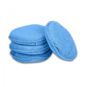 5pcs Universal Blue Round Soft Microfiber Car Wax Applicator Pads Polishing Sponges Remove Wax Car Accessories