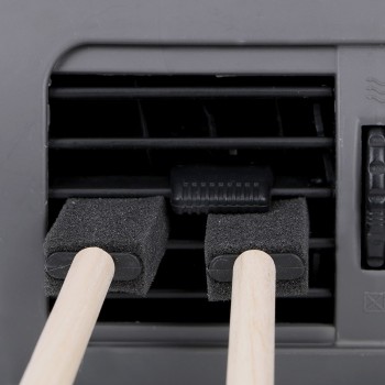 Auto Detailing Car Air Conditioner Vent Brush Blinds Duster Brush Car Grille Cleaner 5Pcs/set Soft Sponge Wood Handle