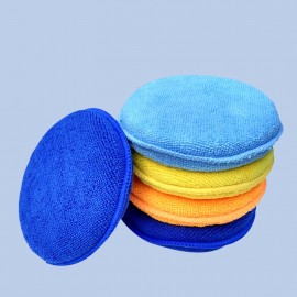 Microfiber Wax Applicator 17cm Diameter Ultra-soft Microfiber Pads with Finger Pocket Wax Applicator Cars Wax Remover Cleaner