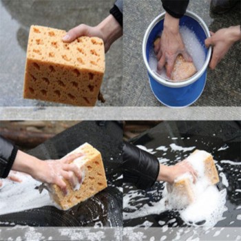 Fashion New Practical Yellow Nonslip Sponge Washing Cleaner Tool For Car Auto motocycle accessories car-styling Cleaning tool