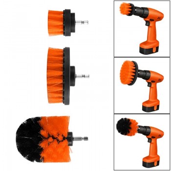 AOZBZ 3Pcs Round Full Electric Bristle Drill Brush Rotary Cleaning Tool Set Scrubber Cleaning Tool Brushes Car Wash Tool