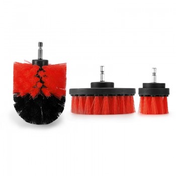 AOZBZ 3Pcs Round Full Electric Bristle Drill Brush Rotary Cleaning Tool Set Scrubber Cleaning Tool Brushes Car Wash Tool