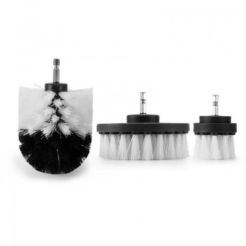 AOZBZ 3Pcs Round Full Electric Bristle Drill Brush Rotary Cleaning Tool Set Scrubber Cleaning Tool Brushes Car Wash Tool