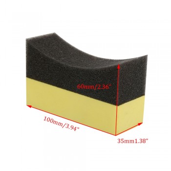 1/3/5Pcs Car Professional Tyre Tire Dressing Applicator Curved Foam Sponge Pad Car Cleaning Tool Wholesale