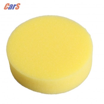 12Pcs/Lot Yellow Car Cleaning Wax Sponges Round Car Polish Wax Foam Sponges Pads for Car Care Clean Tool