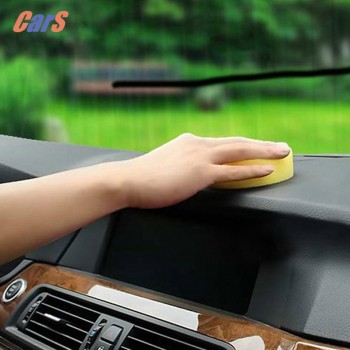 12Pcs/Lot Yellow Car Cleaning Wax Sponges Round Car Polish Wax Foam Sponges Pads for Car Care Clean Tool
