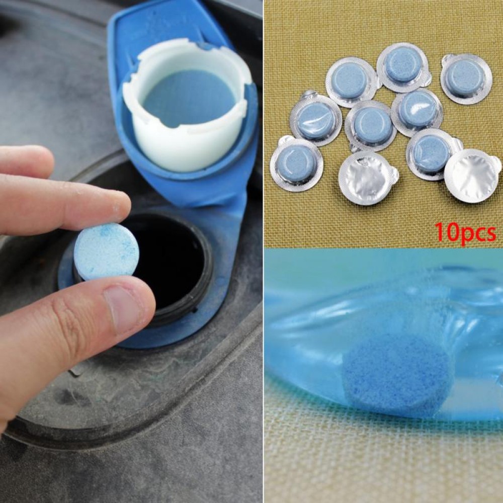 10Pcs Auto Windscreen Cleaner Car Windscreen Cleaning Agent Pills Effervescent Tablets Glass Water Solid Wiper Cleaner