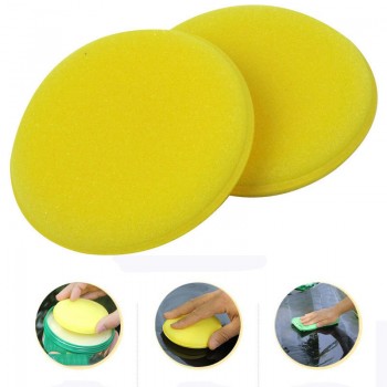 5pcs Car Wax Polish Foam Sponge Hand Soft Waxing Yellow Sponge Pad Buffer Cloth Towel Detailing Care Wash Clean Tools