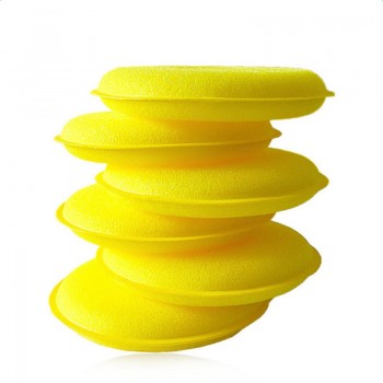 5pcs Car Wax Polish Foam Sponge Hand Soft Waxing Yellow Sponge Pad Buffer Cloth Towel Detailing Care Wash Clean Tools