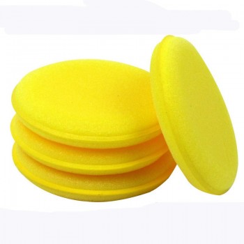 5pcs Car Wax Polish Foam Sponge Hand Soft Waxing Yellow Sponge Pad Buffer Cloth Towel Detailing Care Wash Clean Tools