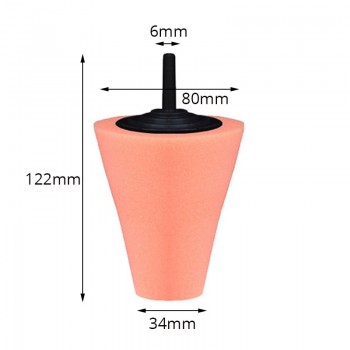 3Pcs/Set Car Wheel Rim Foam Sponge Polishing Pad Cone Shaped Buffing Pads For Car Wheel Hub Auto Cleaning Tool Accessories