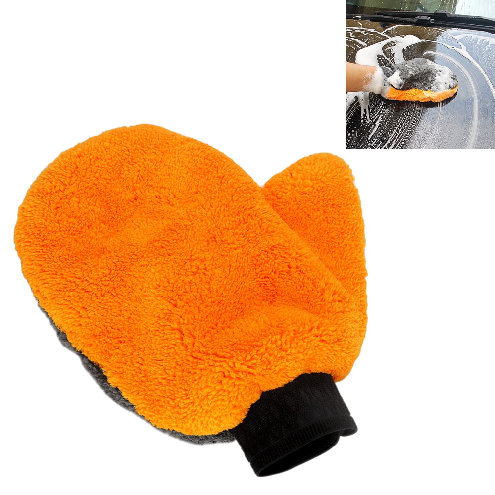 Car Cleaning Wash Tools Microfiber Washing Gloves Auto Care Water Absorption Car-styling Soft Plush Car Accessories Dust Cleaner
