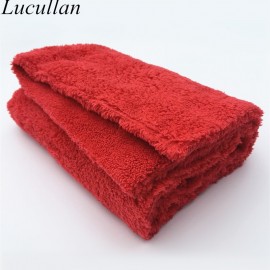 Lucullan Brand Super Glory Edgeless Plush Microfiber Towel 40x40cm 500GSM Cloths For Polishing Buffing Finishes Car Wash