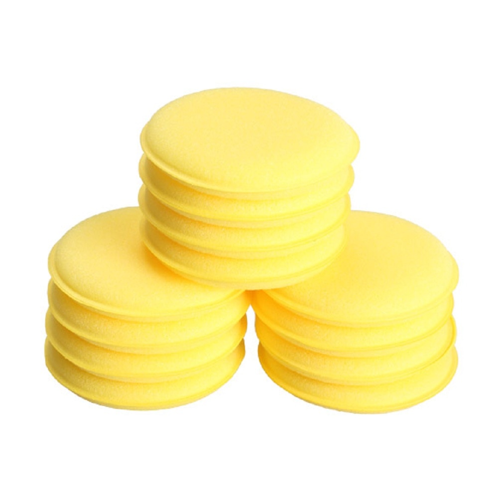 12pcs Auto Polish Wax Foam Sponges Brushes Applicator Car Cleaning Detailing Pad Marbles Floors Vehicle Glass Limpieza Automovil