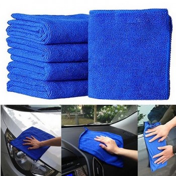 New arrival Practical 5Pcs Blue Soft Absorbent Wash Cloth Car Auto Care Microfiber 2017