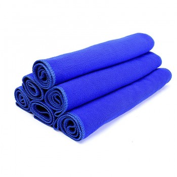 New arrival Practical 5Pcs Blue Soft Absorbent Wash Cloth Car Auto Care Microfiber 2017