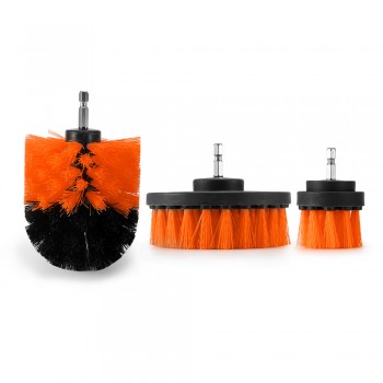 3 Pcs Drill Brush Kit for Tile Grout Car Boat RV Tub Cleaner Scrubber Cleaning Tool Brushes