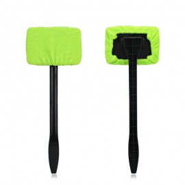 Microfiber Auto Window Cleaner Long Handle Car Wash Brush Car Window Windshield Wiper Cloth Clean Tools Washable Shine Handy