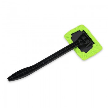 Microfiber Auto Window Cleaner Long Handle Car Wash Brush Car Window Windshield Wiper Cloth Clean Tools Washable Shine Handy