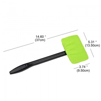 Microfiber Auto Window Cleaner Long Handle Car Wash Brush Car Window Windshield Wiper Cloth Clean Tools Washable Shine Handy