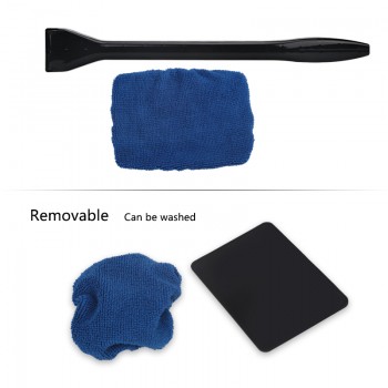 Microfiber Auto Window Cleaner Long Handle Car Wash Brush Car Window Windshield Wiper Cloth Clean Tools Washable Shine Handy