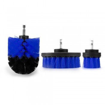 3Pcs Round Full Electric Bristle Drill Brush Rotary Cleaning Tool Set Scrubber Cleaning Tool Brushes