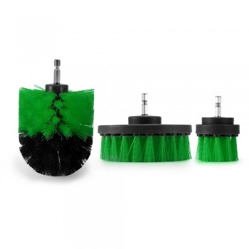 3Pcs Round Full Electric Bristle Drill Brush Rotary Cleaning Tool Set Scrubber Cleaning Tool Brushes