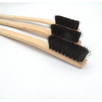 1Pc 40cm Car Engine Tire Wheel Rim Cleaning Brush Long Bamboo Handle Natural Bristl Auto Detailing Washer