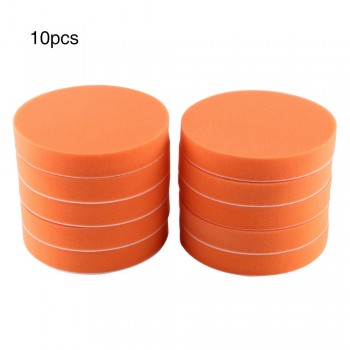 10Pcs/Set 6(150mm) Car Polishing Pads Sponge Polishing Buffing Waxing Pad Kit Tool For Car Polisher Buffer Auto Care Set Orange