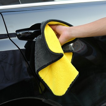 1pc Car Care Polishing Wash Towels Plush Microfiber Washing Drying Towel Strong Thick Plush Polyester Fiber Car Cleaning Cloth