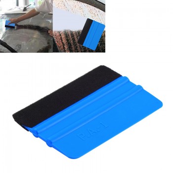 Rectangle Durable Handheld Blue Vinyl Car Squeegee Decal Wrap Applicator Soft Felt Edge Scraper 99 x 72mm Hand Tool