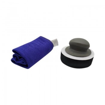 Car polishing disc with handle waxing tool Waxing sponge polishing wheel with towel density medium disc car cleaning