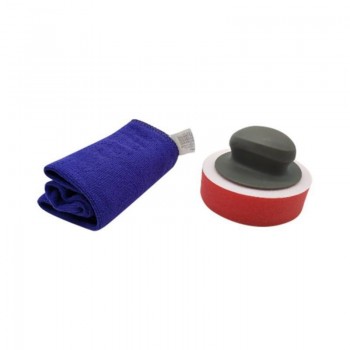 Car polishing disc with handle waxing tool Waxing sponge polishing wheel with towel density medium disc car cleaning
