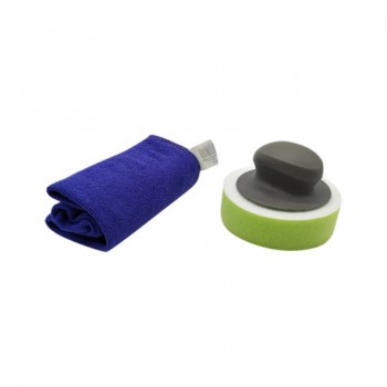 Car polishing disc with handle waxing tool Waxing sponge polishing wheel with towel density medium disc car cleaning
