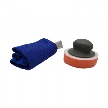 Car polishing disc with handle waxing tool Waxing sponge polishing wheel with towel density medium disc car cleaning