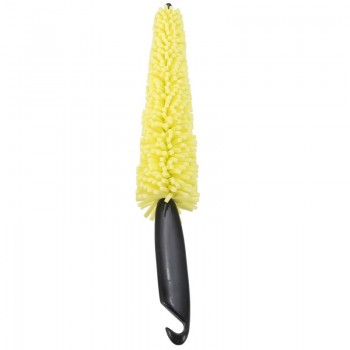 Car Tool Tire Rim Cleaner Car Sponge Black Plastic Handle Wheel Rim Tire Washing Cleaning Scrub Brush