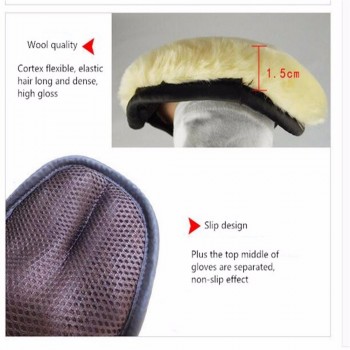 1pcs Lamb Wool Car Wash Mitt Glove Super Soft Lambswool Auto Wax Washing Tool