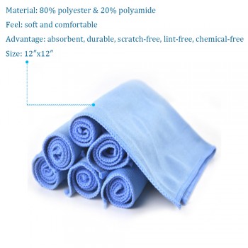 8 Pcs/Pack Auto Shine Microfiber Glass Cleaning Towels Stainless Steel Polishing Shine Cloth Window Windshield Cloth