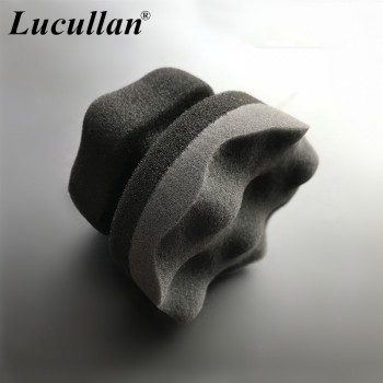 Lucullan Make Detailing Easier Hex Grip Tools Handheld Tire Waxing Sponge 3 inch Fit The Wax Bottle Tire Dressing Applicator