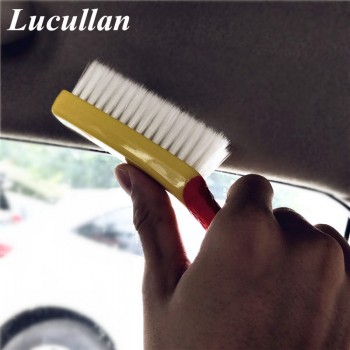 Lucullan Rubber Handle Interior Upholstery Detailing Brush SOFT Dense Hair For Interior Roof,Floor Matt,Fabric and Trunk liner