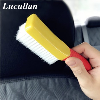 Lucullan Rubber Handle Interior Upholstery Detailing Brush SOFT Dense Hair For Interior Roof,Floor Matt,Fabric and Trunk liner
