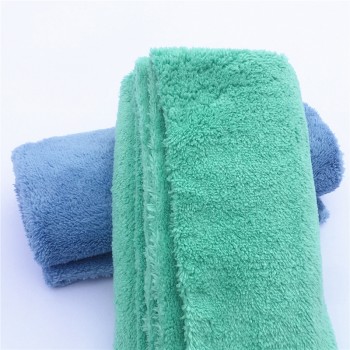 Free Shipping 10 PCS 16X16 380GSM Blueamp;Green Microfiber Edgeless Towel No Scratch Plush Cloth For Car Detailing and Dusting