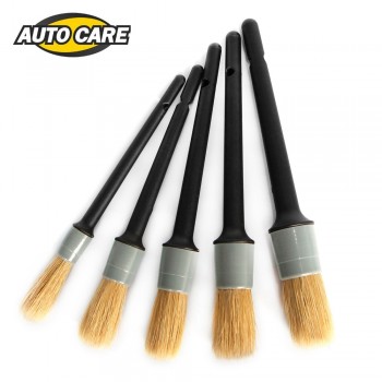 5pcs Car Detail Brush Set Scratch free for Interior and Exterior Detailing Dashboard Air Vent Cleaning Rims Wheels Automotive