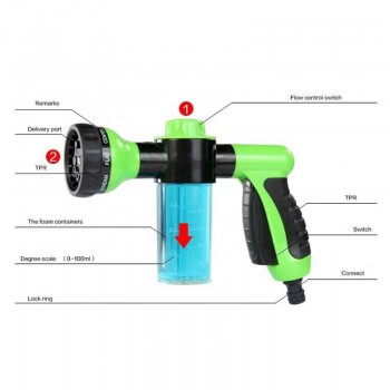 Professional Multifunction Car Styling Auto Foam Water Gun Car Washer Water Gun High Pressure Cleaning Car Washing Snow Foam Gun