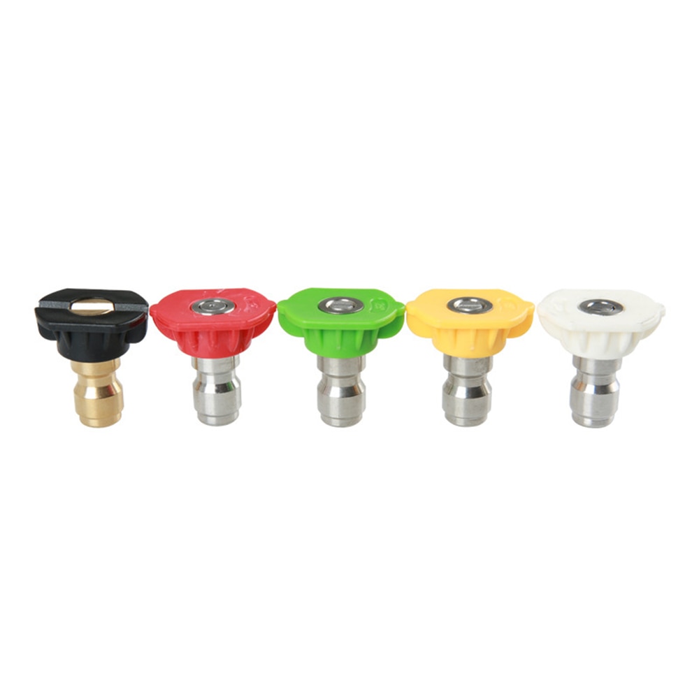 5pcs/Set 1/4 Quick Connector Car Washing Nozzles Metal Jet Lance Nozzle High Pressure Washer Spray Nozzle