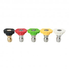 5pcs/Set 1/4 Quick Connector Car Washing Nozzles Metal Jet Lance Nozzle High Pressure Washer Spray Nozzle